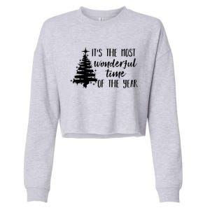 Funny Christmas Matching The Most Wonderful Time Of The Year Great Gift Cropped Pullover Crew