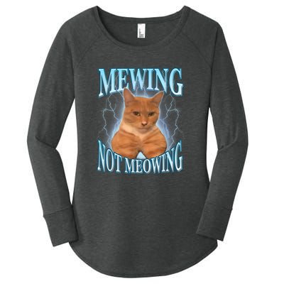 Funny Cat Meme Meowing Looks Max Meowing Women's Perfect Tri Tunic Long Sleeve Shirt