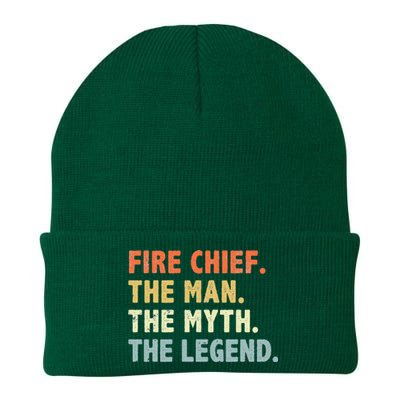 Fire Chief Man The Myth Legend Gifts Firefighter Fire Chief Knit Cap Winter Beanie