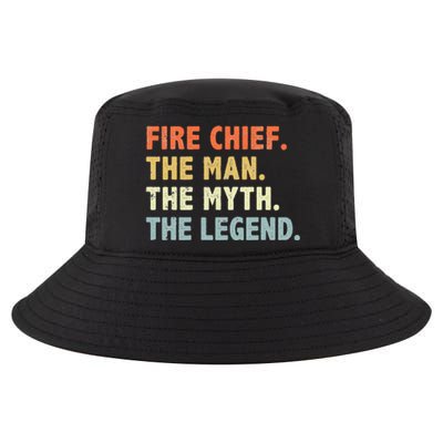 Fire Chief Man The Myth Legend Gifts Firefighter Fire Chief Cool Comfort Performance Bucket Hat