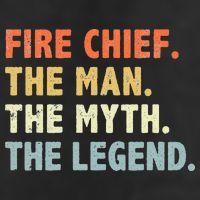 Fire Chief Man The Myth Legend Gifts Firefighter Fire Chief 7 Panel Mesh Trucker Snapback Hat
