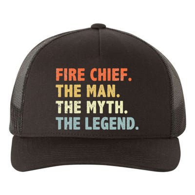 Fire Chief Man The Myth Legend Gifts Firefighter Fire Chief Yupoong Adult 5-Panel Trucker Hat