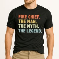 Fire Chief Man The Myth Legend Gifts Firefighter Fire Chief Cooling Performance Crew T-Shirt