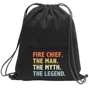 Fire Chief Man The Myth Legend Gifts Firefighter Fire Chief Sweatshirt Cinch Pack Bag