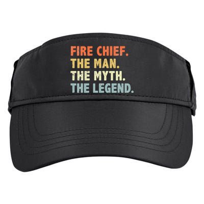 Fire Chief Man The Myth Legend Gifts Firefighter Fire Chief Adult Drive Performance Visor