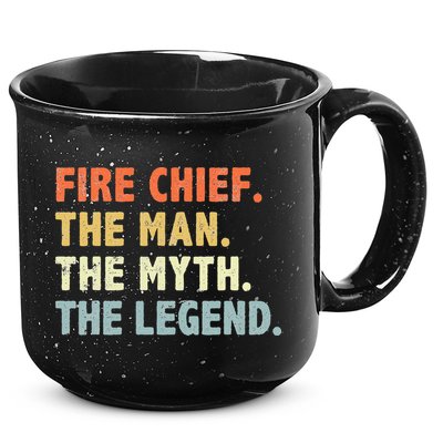 Fire Chief Man The Myth Legend Gifts Firefighter Fire Chief 15oz Campfire Ceramic Mug
