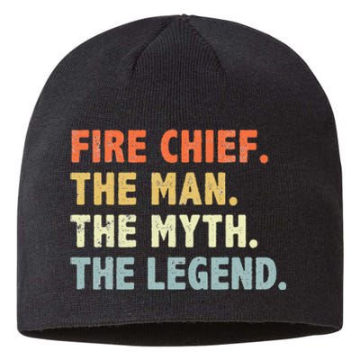 Fire Chief Man The Myth Legend Gifts Firefighter Fire Chief Sustainable Beanie