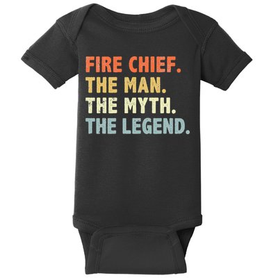 Fire Chief Man The Myth Legend Gifts Firefighter Fire Chief Baby Bodysuit