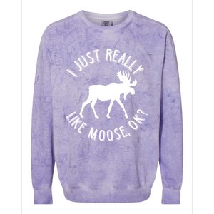 Funny Christmas Moose Gift Colorblast Crewneck Sweatshirt