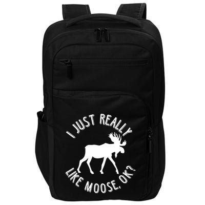 Funny Christmas Moose Gift Impact Tech Backpack