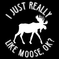 Funny Christmas Moose Gift Drawstring Bag