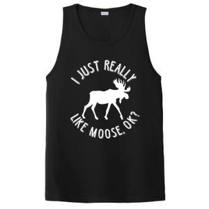 Funny Christmas Moose Gift PosiCharge Competitor Tank