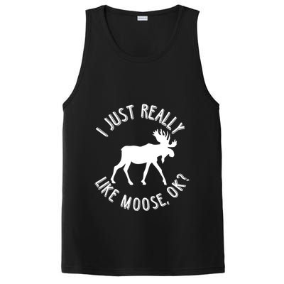 Funny Christmas Moose Gift PosiCharge Competitor Tank
