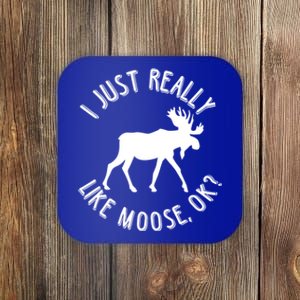 Funny Christmas Moose Gift Coaster