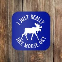 Funny Christmas Moose Gift Coaster