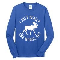 Funny Christmas Moose Gift Tall Long Sleeve T-Shirt