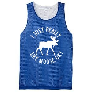 Funny Christmas Moose Gift Mesh Reversible Basketball Jersey Tank