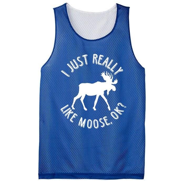 Funny Christmas Moose Gift Mesh Reversible Basketball Jersey Tank