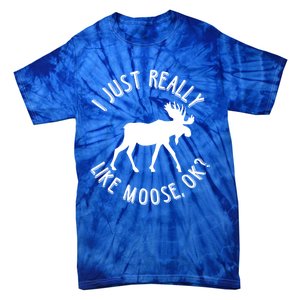 Funny Christmas Moose Gift Tie-Dye T-Shirt