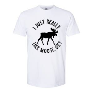 Funny Christmas Moose Gift Softstyle CVC T-Shirt