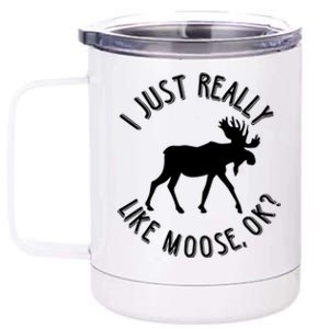 Funny Christmas Moose Gift 12 oz Stainless Steel Tumbler Cup