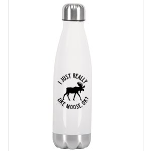 Funny Christmas Moose Gift Stainless Steel Insulated Water Bottle