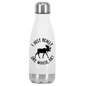 Funny Christmas Moose Gift Stainless Steel Insulated Water Bottle