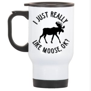 Funny Christmas Moose Gift Stainless Steel Travel Mug