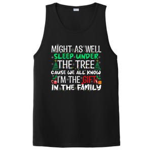 Funny Christmas Might As Well Sleep Under Tree Christmas PosiCharge Competitor Tank