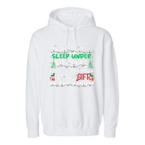 Funny Christmas Might As Well Sleep Under Tree Christmas Garment-Dyed Fleece Hoodie