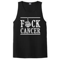 Fuck Cancer Middle Finger Bone Skeleton Cancer Survivor PosiCharge Competitor Tank