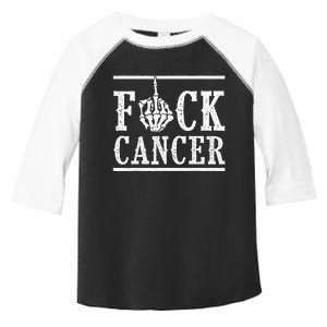 Fuck Cancer Middle Finger Bone Skeleton Cancer Survivor Toddler Fine Jersey T-Shirt