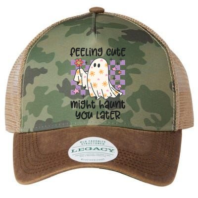 Feeling Cute Might Haunt You Later Halloween Legacy Tie Dye Trucker Hat
