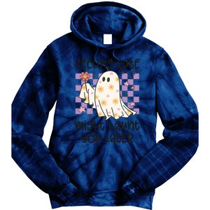 Feeling Cute Might Haunt You Later Halloween Tie Dye Hoodie