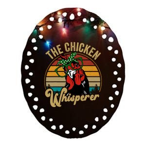 Funny Chicken Mom Chicken Whisperer Mama Hen Farm Gift Ceramic Oval Ornament