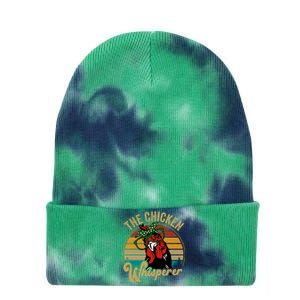 Funny Chicken Mom Chicken Whisperer Mama Hen Farm Gift Tie Dye 12in Knit Beanie