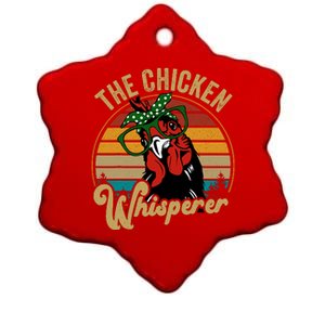 Funny Chicken Mom Chicken Whisperer Mama Hen Farm Gift Ceramic Star Ornament