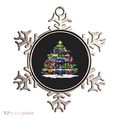 Funny Christmas Muscle Car Christmas Tree Metallic Star Ornament