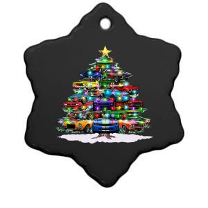 Funny Christmas Muscle Car Christmas Tree Ceramic Star Ornament