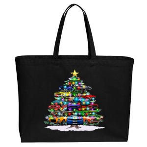 Funny Christmas Muscle Car Christmas Tree Cotton Canvas Jumbo Tote