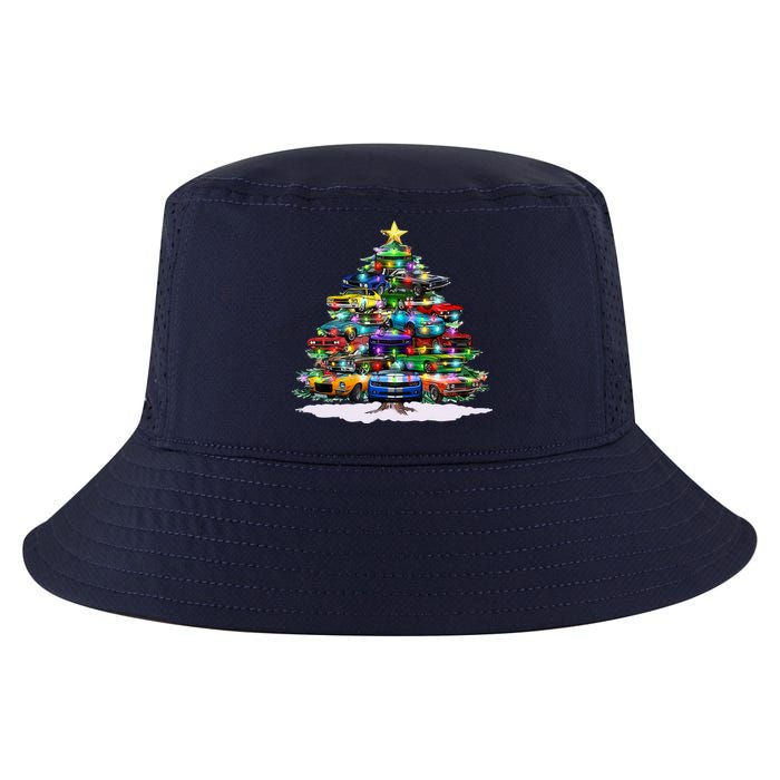 Funny Christmas Muscle Car Christmas Tree Cool Comfort Performance Bucket Hat