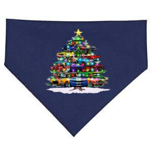 Funny Christmas Muscle Car Christmas Tree USA-Made Doggie Bandana