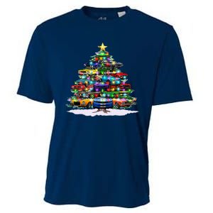 Funny Christmas Muscle Car Christmas Tree Cooling Performance Crew T-Shirt