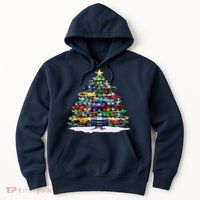 Funny Christmas Muscle Car Christmas Tree Hoodie