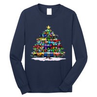 Funny Christmas Muscle Car Christmas Tree Long Sleeve Shirt