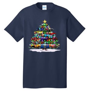 Funny Christmas Muscle Car Christmas Tree Tall T-Shirt