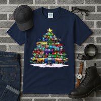 Funny Christmas Muscle Car Christmas Tree Tall T-Shirt