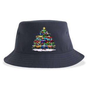 Funny Christmas Muscle Car Christmas Tree Sustainable Bucket Hat