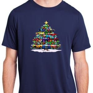 Funny Christmas Muscle Car Christmas Tree Adult ChromaSoft Performance T-Shirt