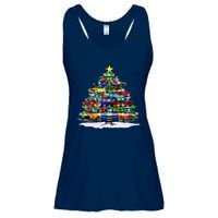 Funny Christmas Muscle Car Christmas Tree Ladies Essential Flowy Tank